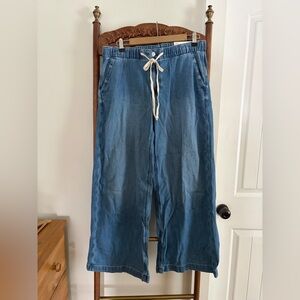 American Eagle Indigo Wide-Leg Pants